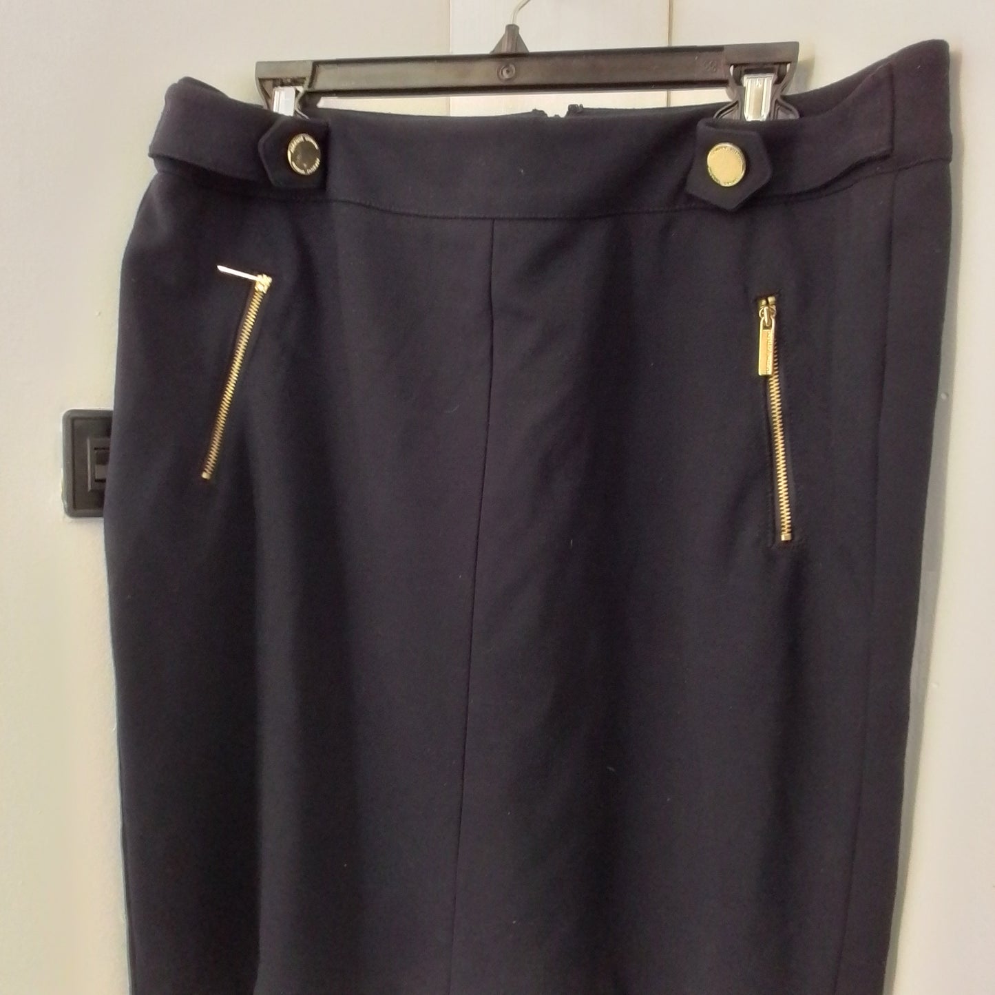 Women's Black Skirt - Size 14, Polyester/Rayon/Spandex