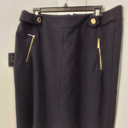 Women's Black Skirt - Size 14, Polyester/Rayon/Spandex