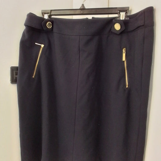 Women's Black Skirt - Size 14, Polyester/Rayon/Spandex