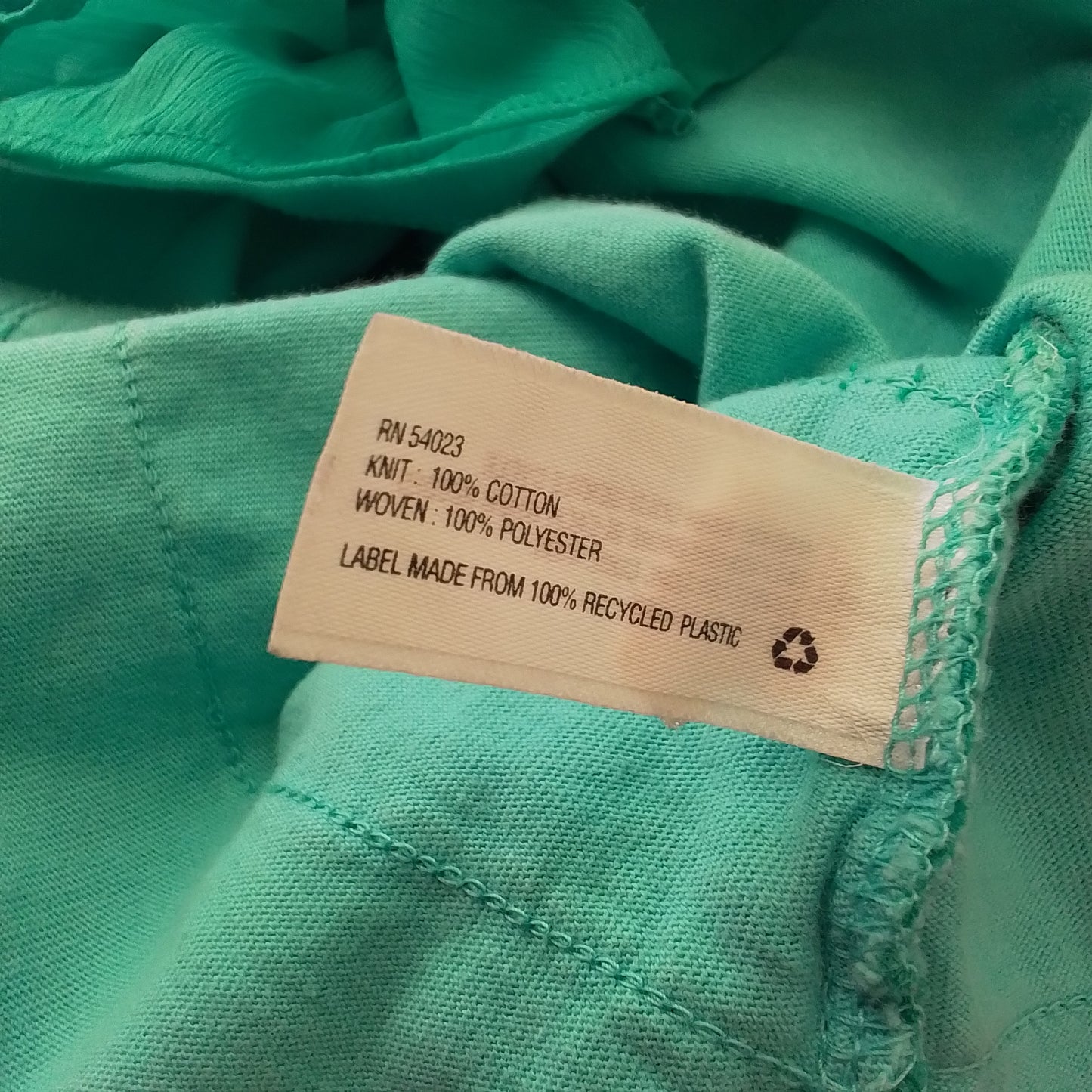 Gap girls shirt - White/Teal, Size 10, Cotton/Polyester