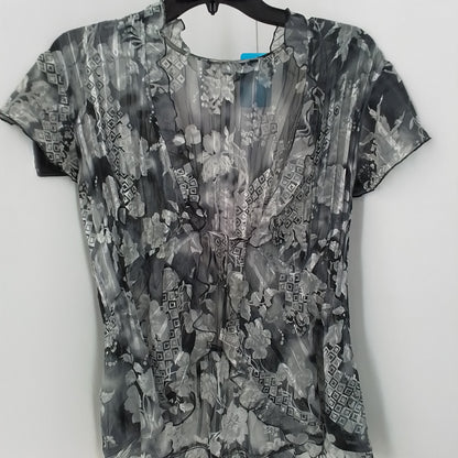 Womens Polyester Shawl - Size L, White/Black/Grey/Floral