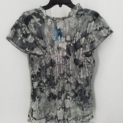 Womens Polyester Shawl - Size L, White/Black/Grey/Floral