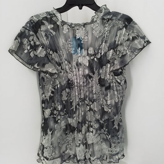 Womens Polyester Shawl - Size L, White/Black/Grey/Floral