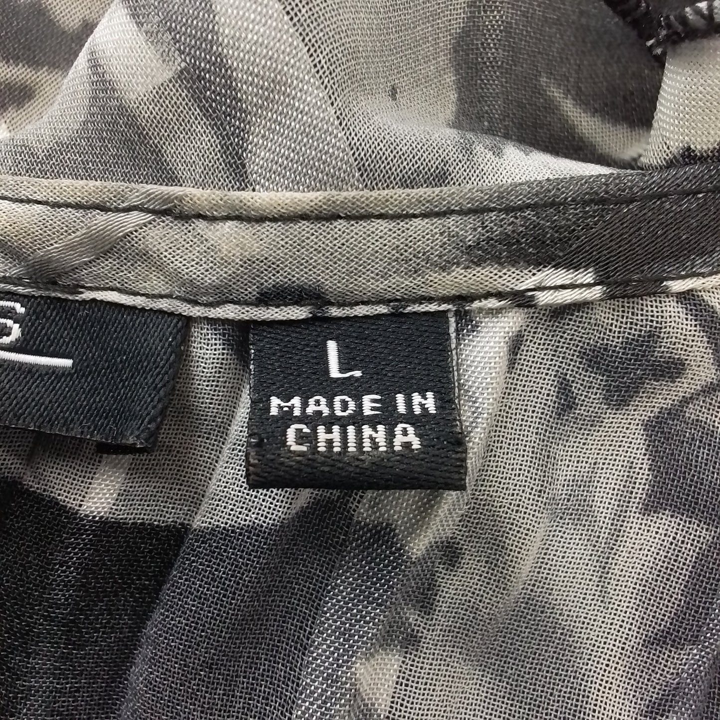 Womens Polyester Shawl - Size L, White/Black/Grey/Floral