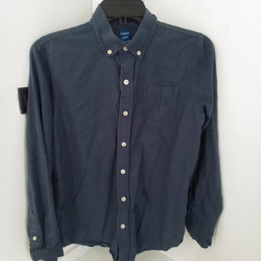 Arizona Jeans Kids Blue Button Up Shirt - Size L, Cotton