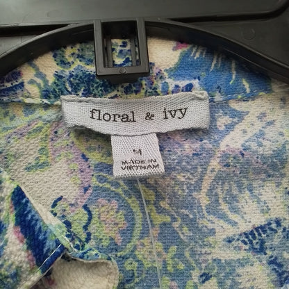 Women's Sun Dress - M - Purple/Blue/Green - Polyester/Spandex