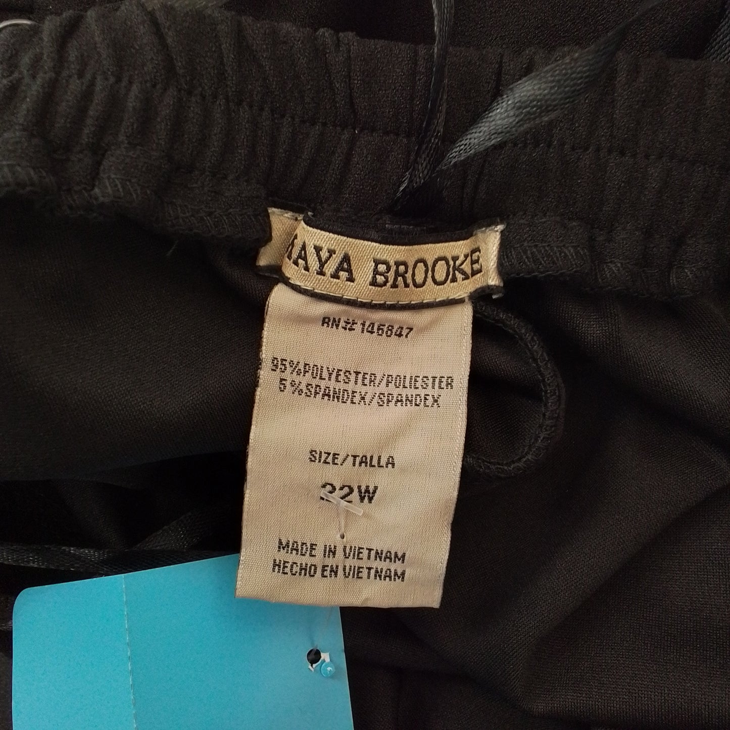 Women's Black Pants 22W Polyester Spandex