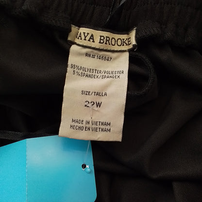 Women's Black Pants 22W Polyester Spandex