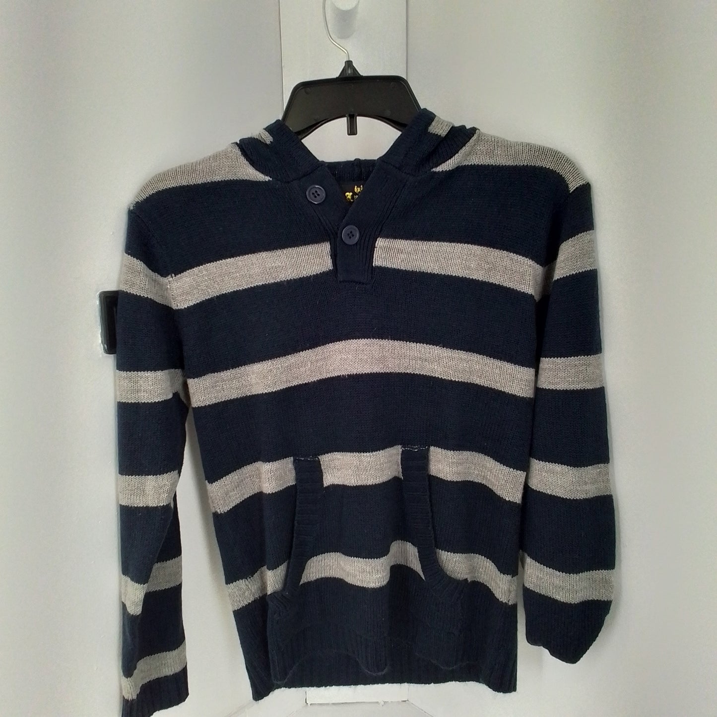 Kids Acrylic Sweater - Black/Grey, Size L