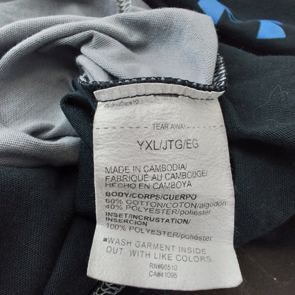 Under Armor Kids T-Shirt, Size L, Black/Blue/White/Grey, Polyester