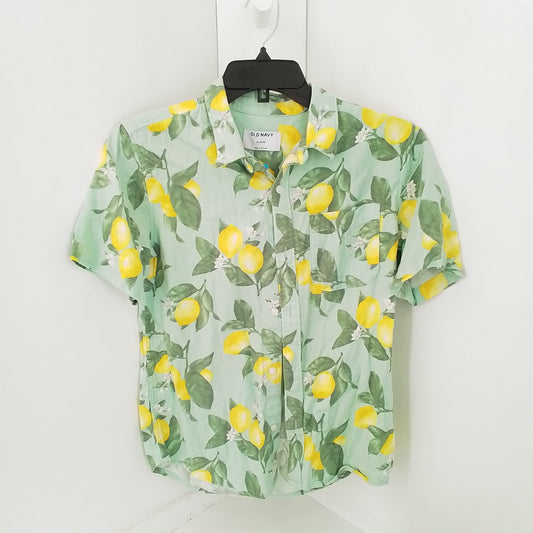 Old Navy Kids Button Up Shirt - Yellow, Green, White