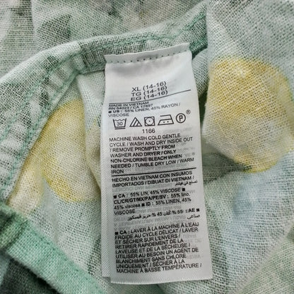 Old Navy Kids Button Up Shirt - Yellow, Green, White