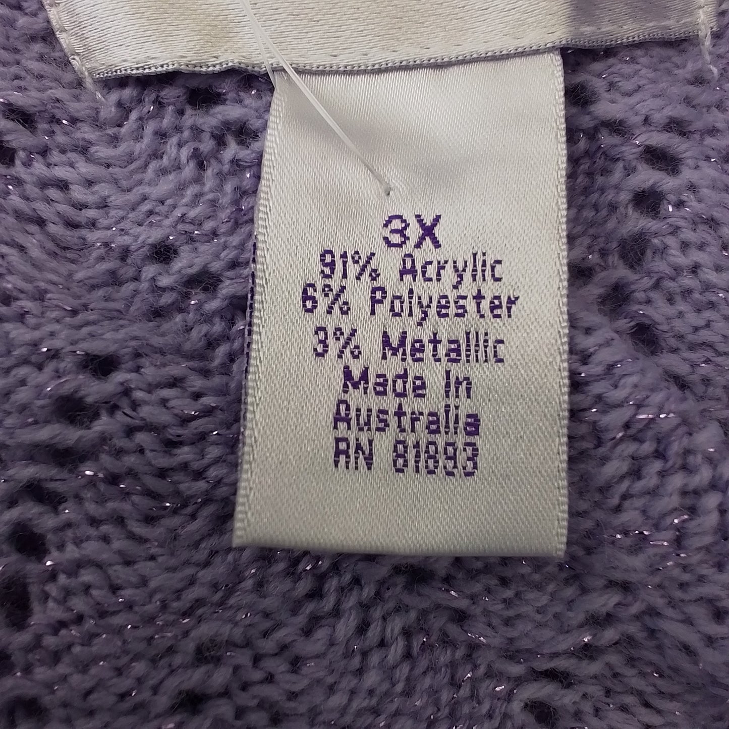 Women's Purple Coat - Acrylic/Polyester