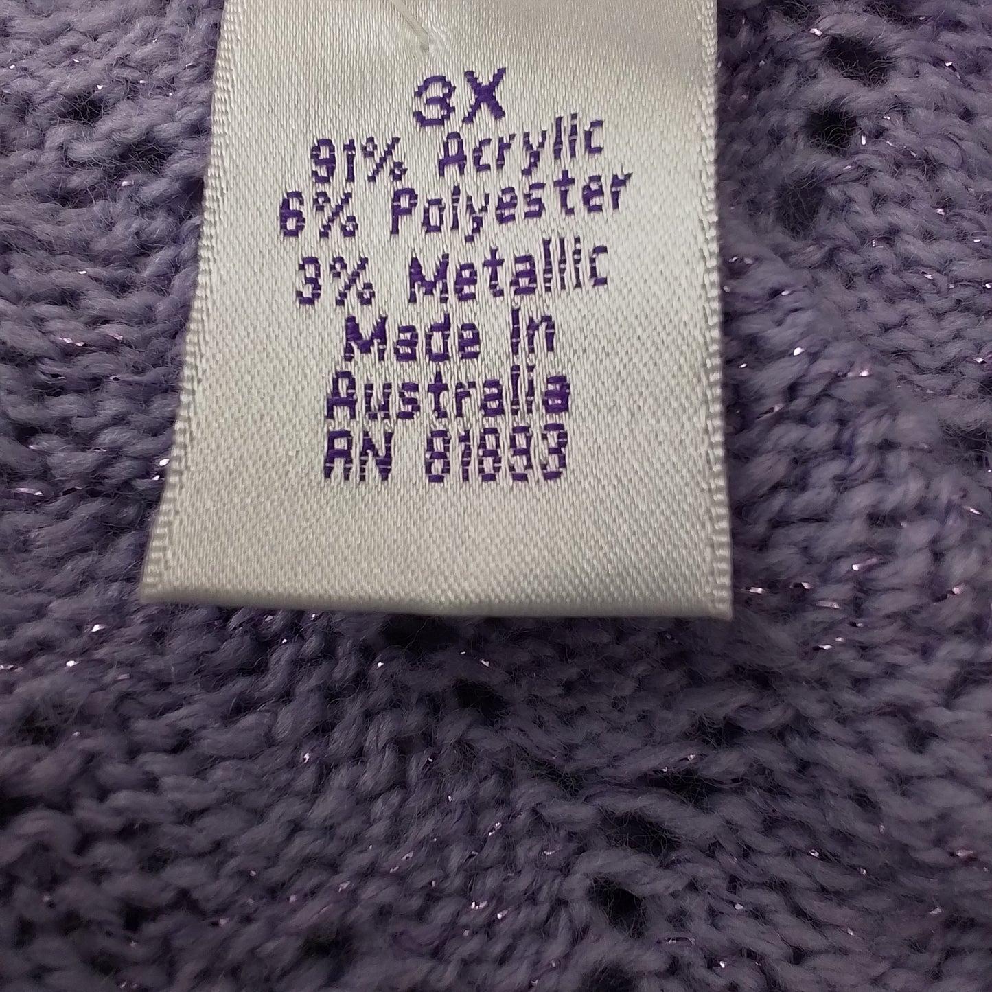 Women's Purple Coat - Acrylic/Polyester