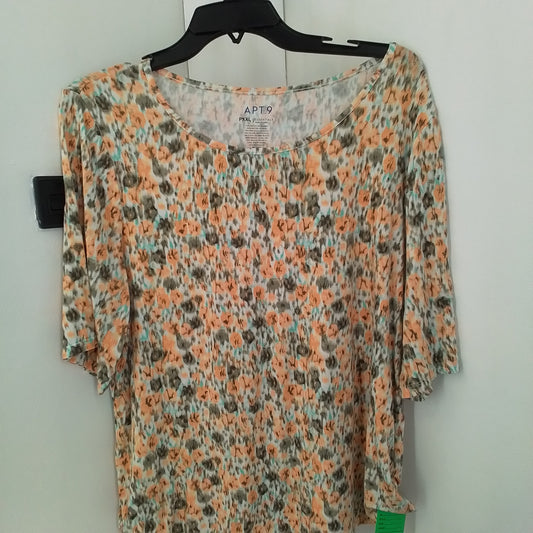 APT. 9 Women's Blouse XXL Orange, teal, black