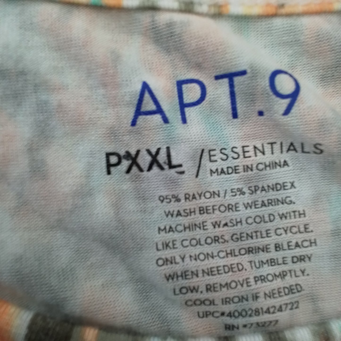 APT. 9 Women's Blouse XXL Orange, teal, black