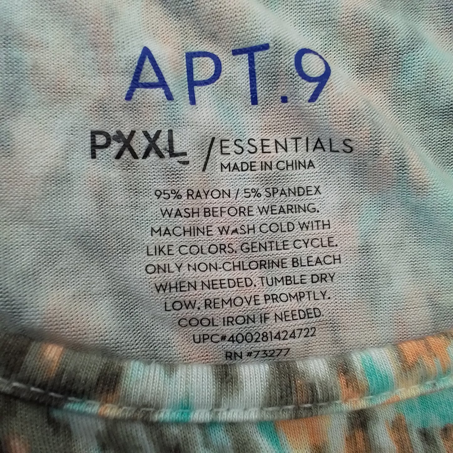 APT. 9 Women's Blouse XXL Orange, teal, black