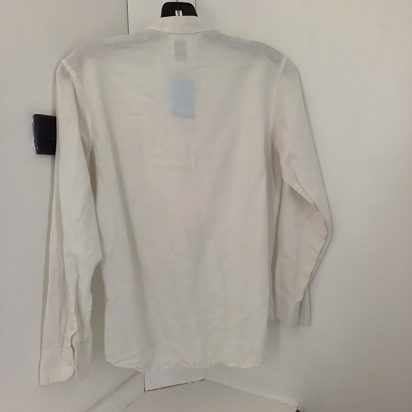 Old Navy Kids White Blouse - Cotton Linen, Sizes L/10/12