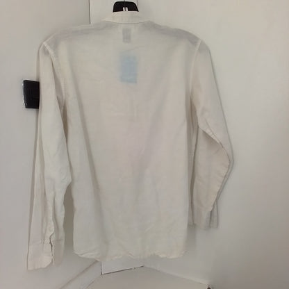 Old Navy Kids White Blouse - Cotton Linen, Sizes L/10/12