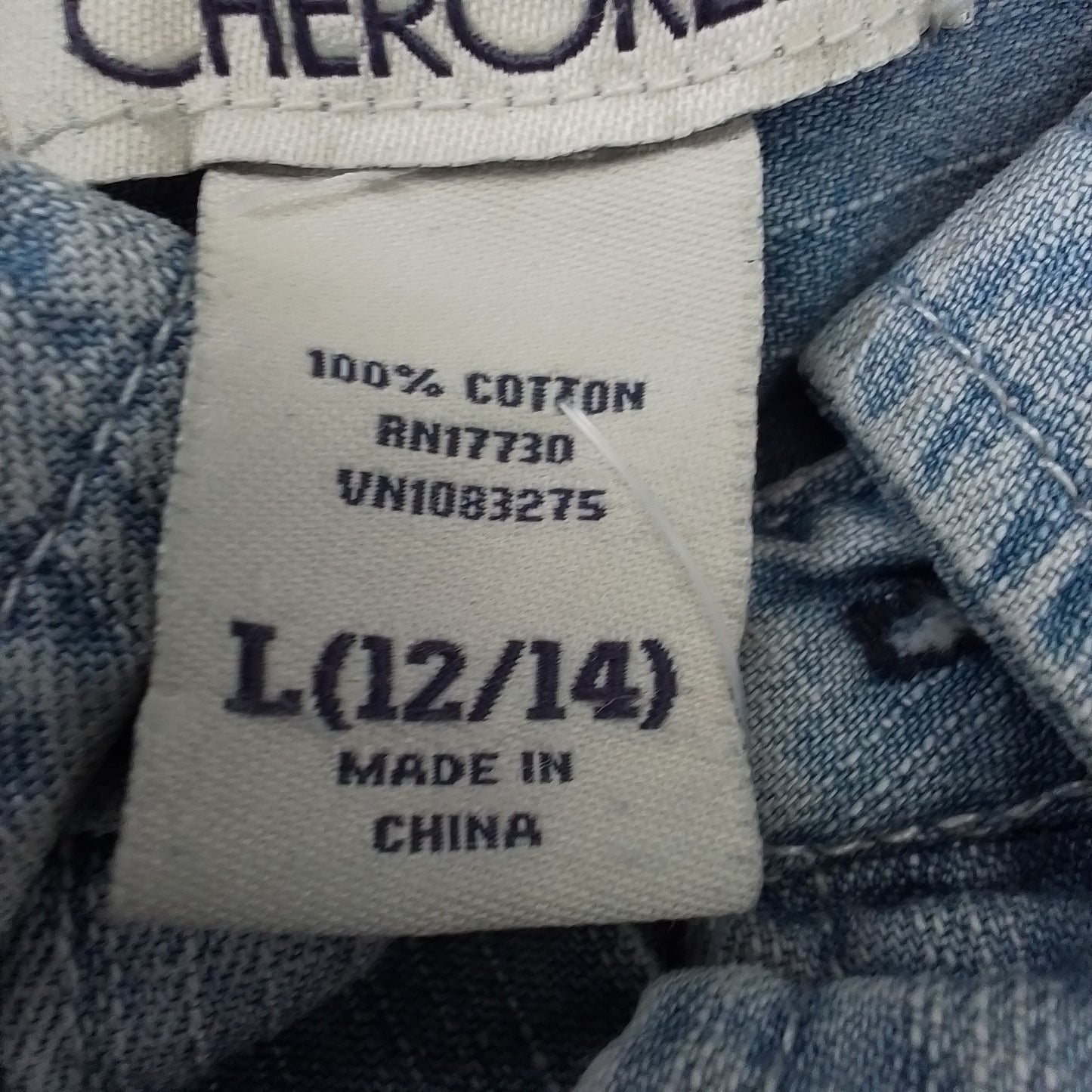 Cherokee Kids Denim Cotton Button Up Shirt