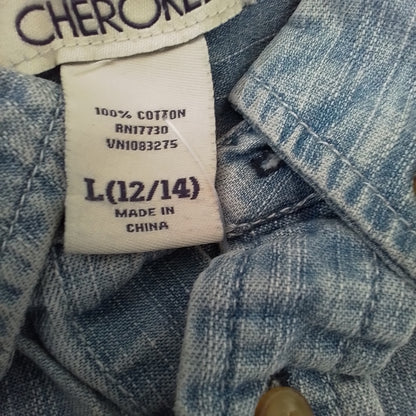 Cherokee Kids Denim Cotton Button Up Shirt