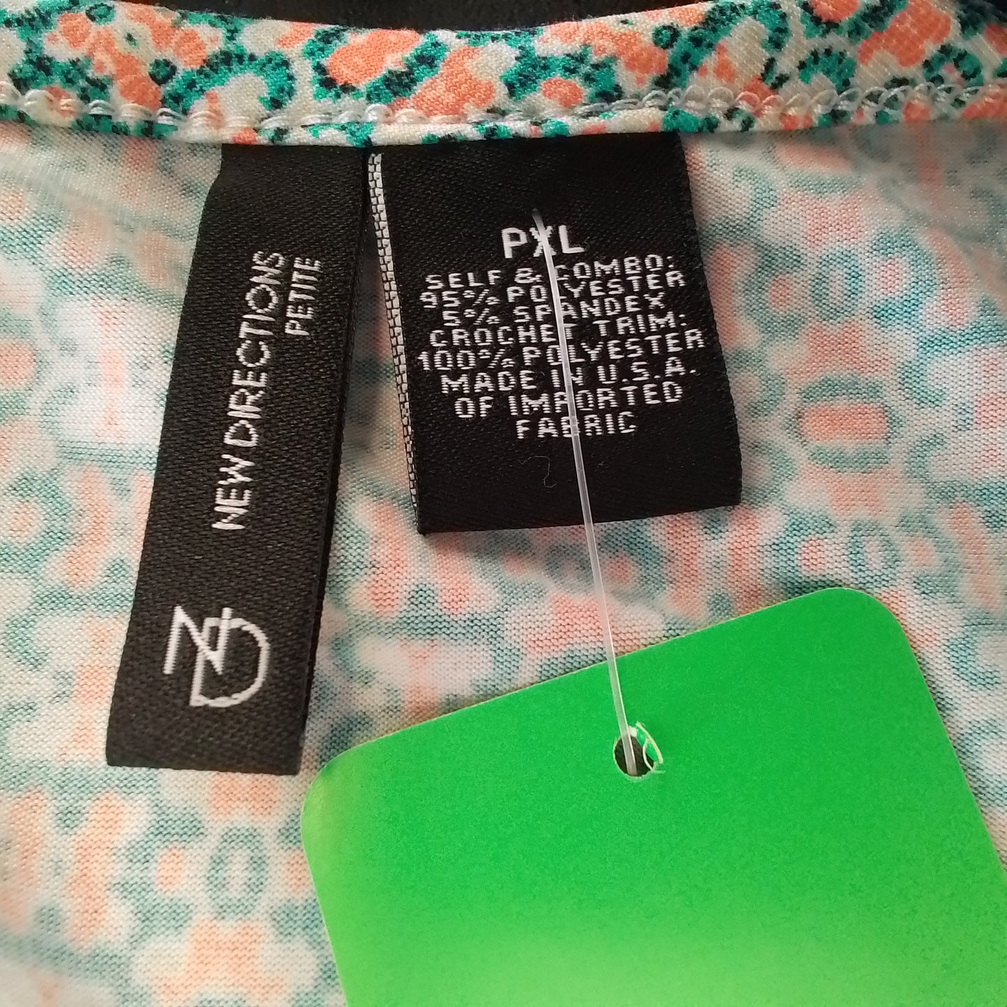 Women's New Directions Petite XL Open-Shoulder Blouse