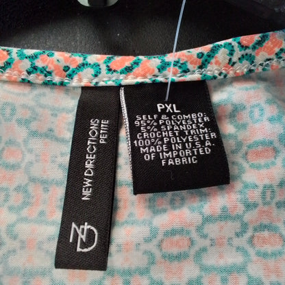 Women's New Directions Petite XL Open-Shoulder Blouse