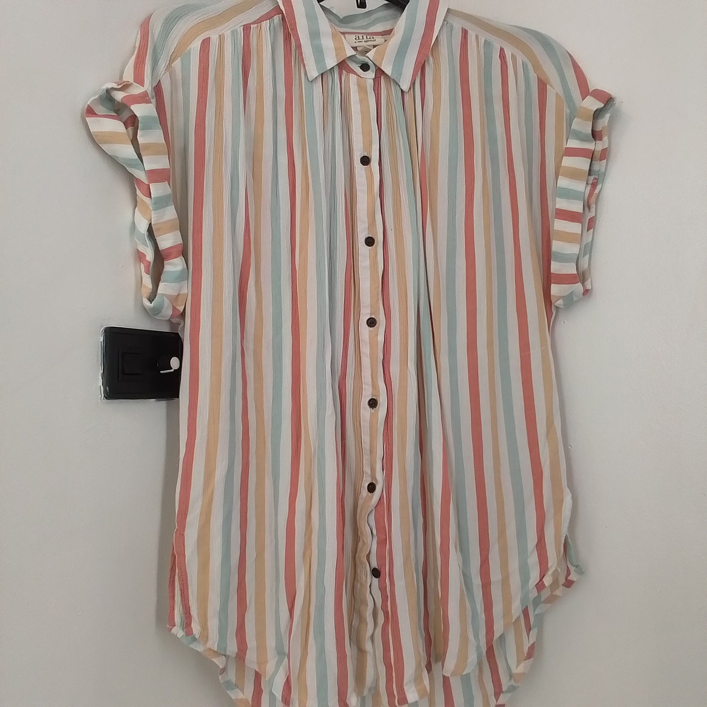 Women's A.N.A. Short Sleeve Blouse - Medium