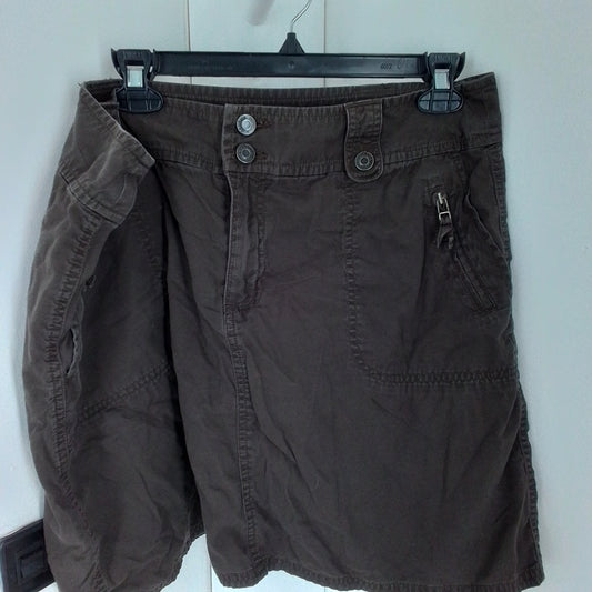 Sonoma Women's Brown Cotton Skirt - Size 16