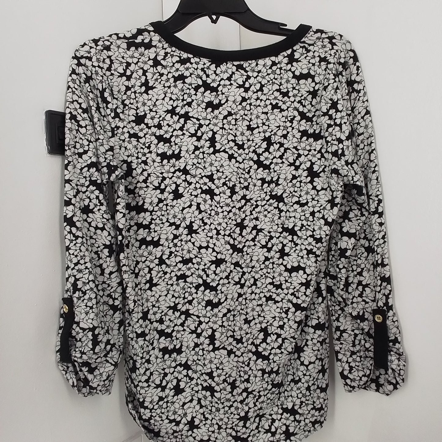 JONES NEW YORK Women's Cotton Shirt - M, White/Black