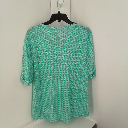 Croft & Borrow Women's Shirt L Green White