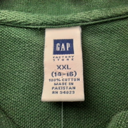 Gap Kids Green Cotton Polo Shirt (Kids, Sizes 14 & 16)