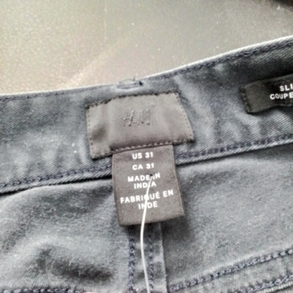 H&M Women's Black Jeans - Size L, Cotton