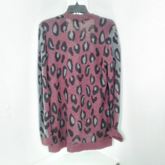 APT. 9 Women's Sweater, Size L, Red/Black/Grey, Acrylic