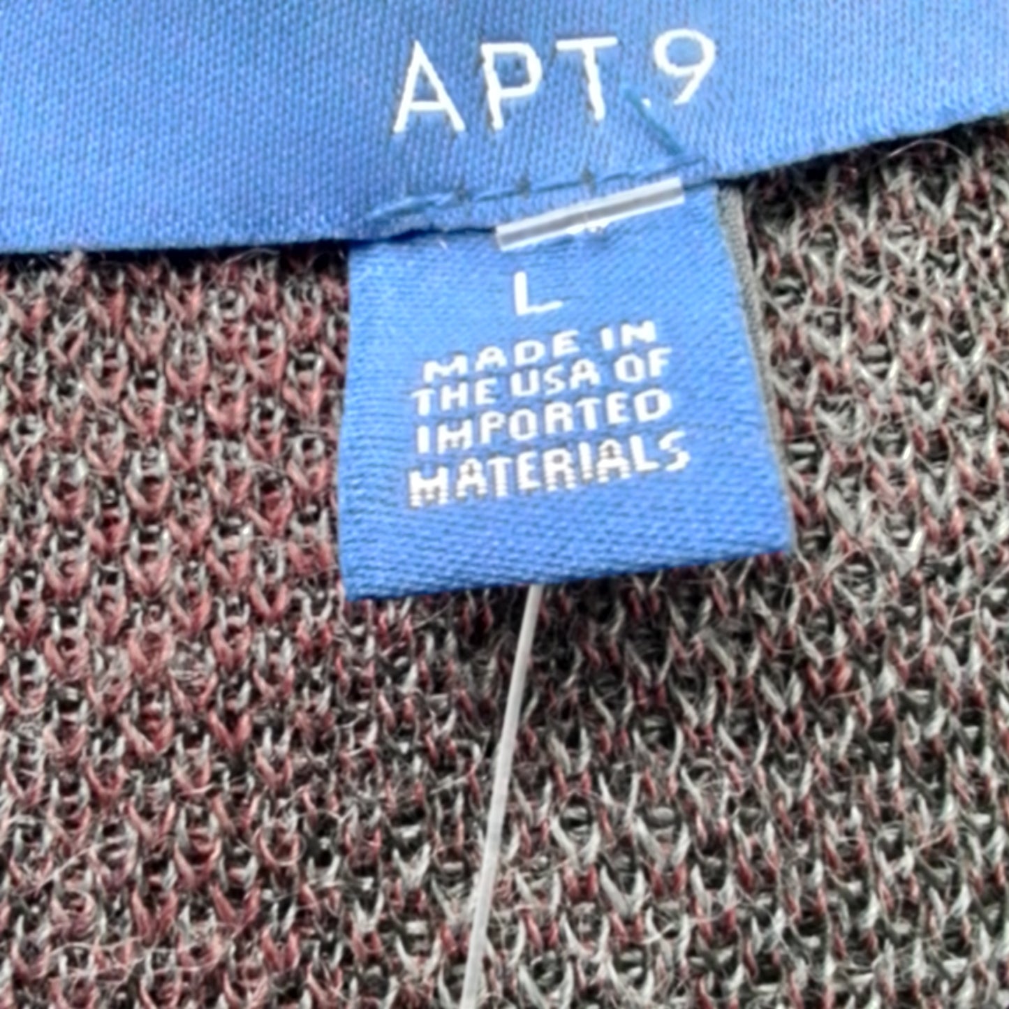 APT. 9 Women's Sweater, Size L, Red/Black/Grey, Acrylic