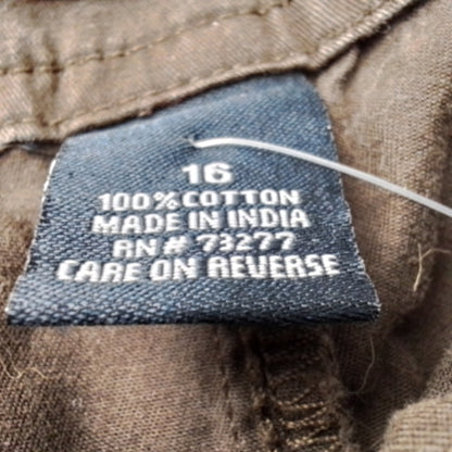 Sonoma Women's Brown Cotton Skirt - Size 16