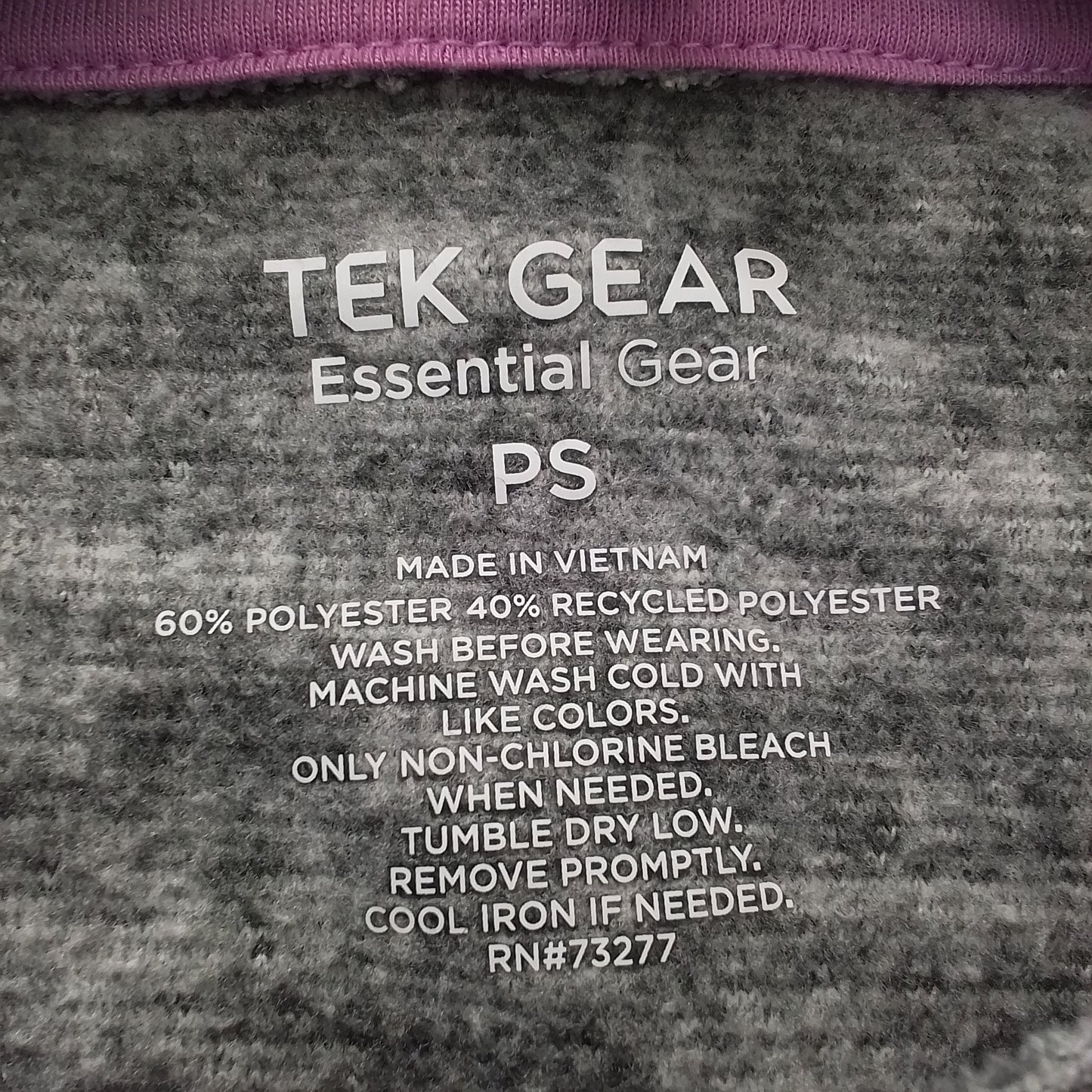 Tek Gear Women's Grey Shirt - Size PS