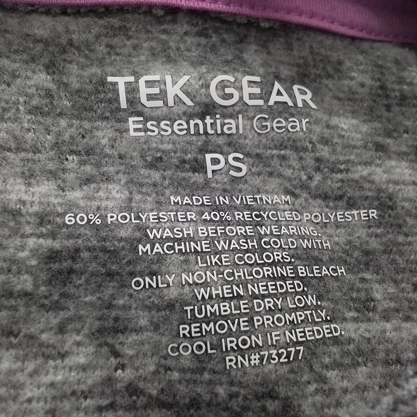 Tek Gear Women's Grey Shirt - Size PS
