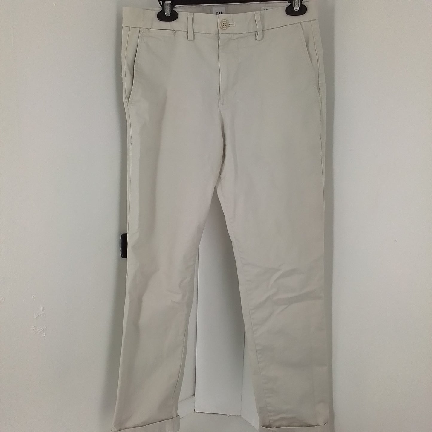 Gap Inc. Men's White Cotton Pants, Size 30-30
