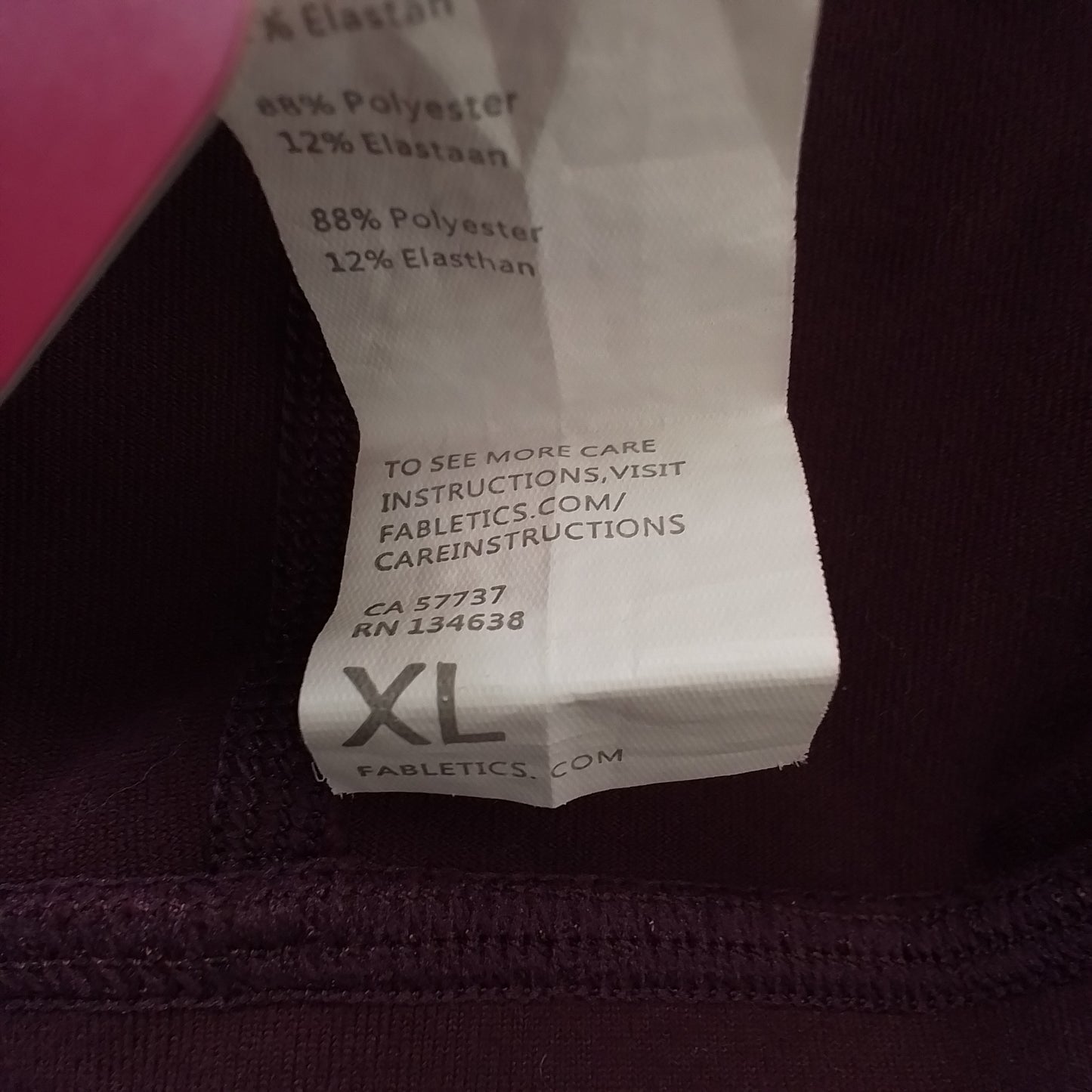 Women's Maroon/Plum Polyester Leggings - XL