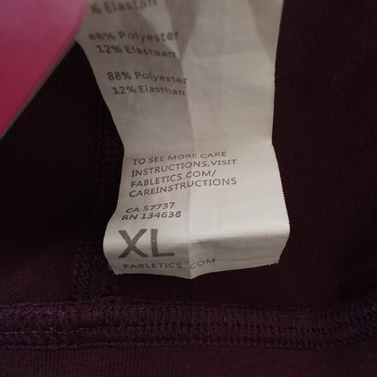 Women's Maroon/Plum Polyester Leggings - XL