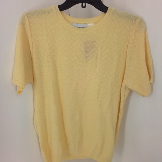 Alfred Dunner Women's Yellow Acrylic Sweater - Size S