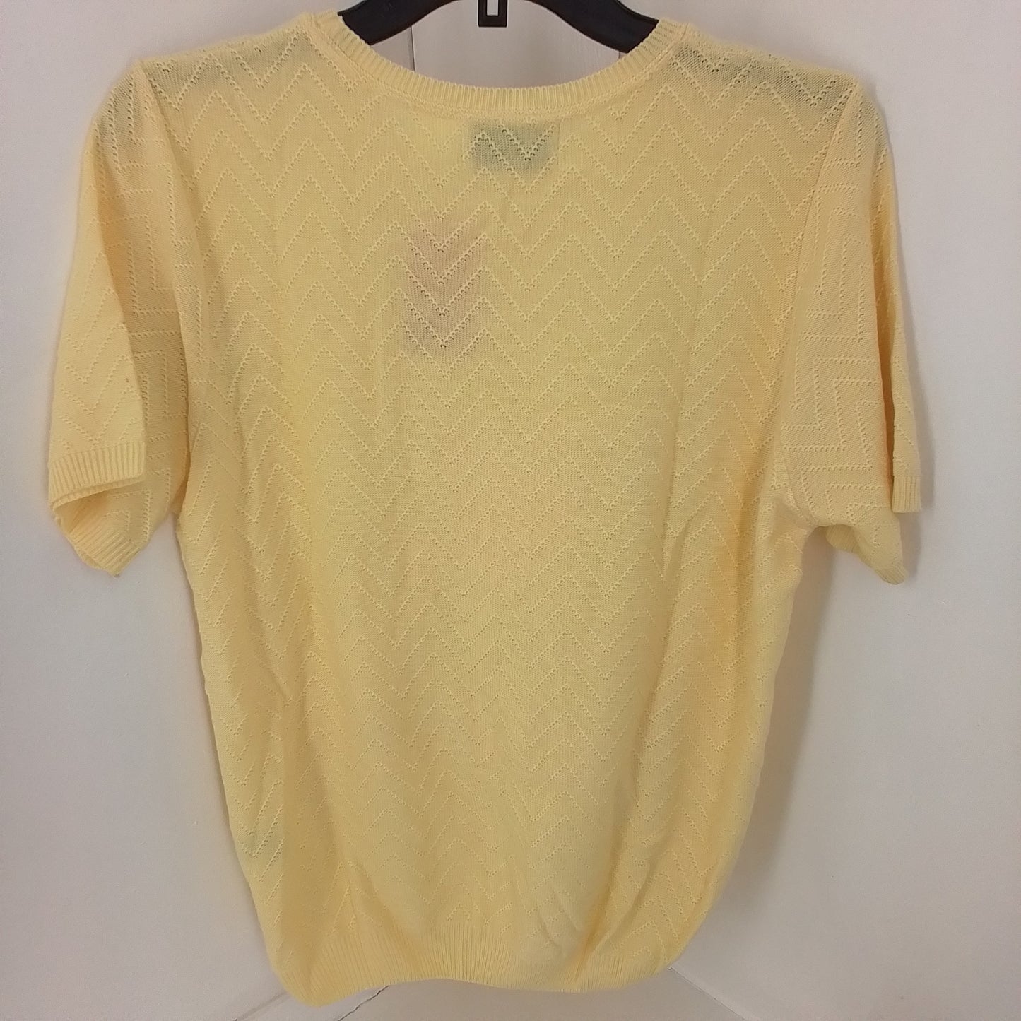 Alfred Dunner Women's Yellow Acrylic Sweater - Size S