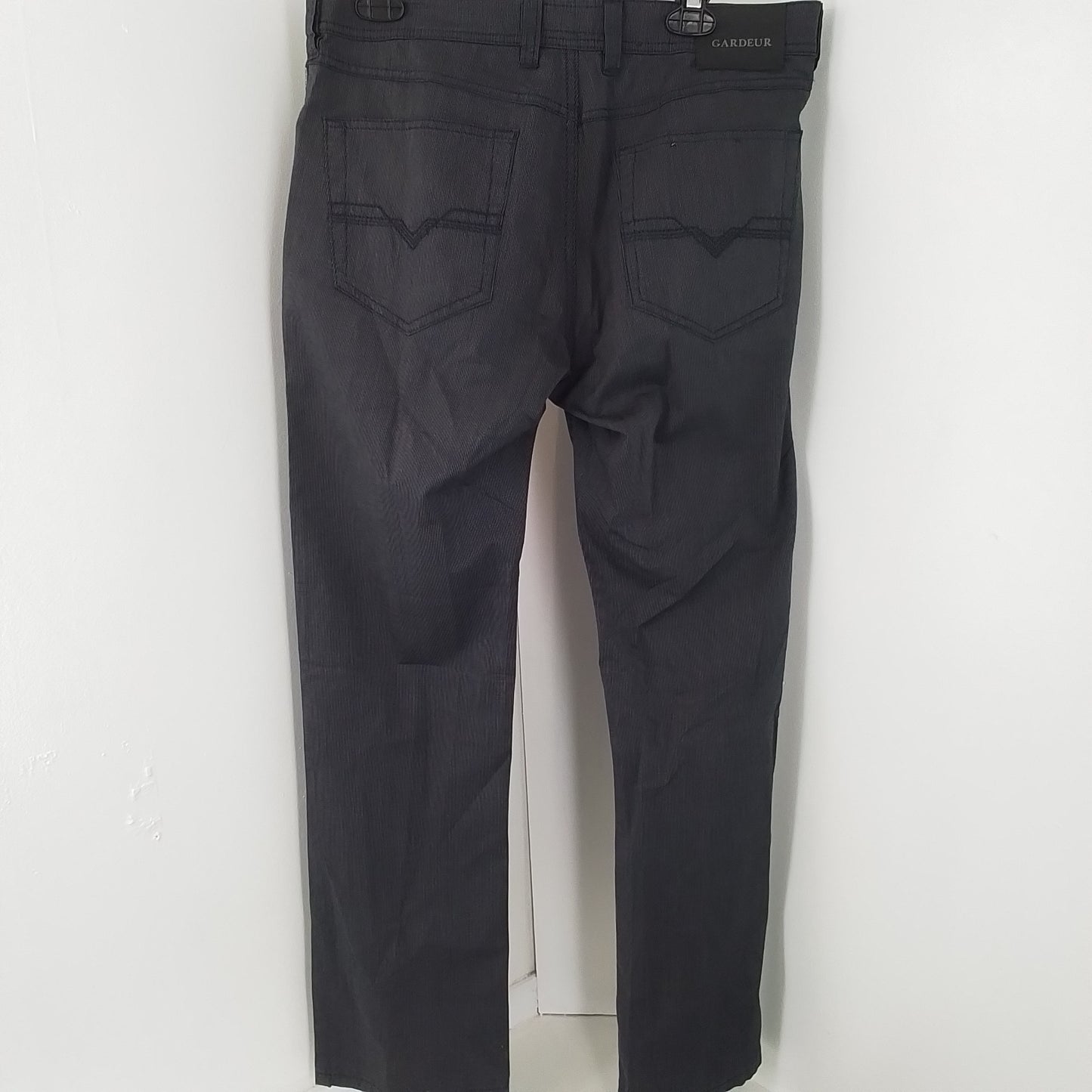 Men's Atelier Gardeur Gray Cotton Pants, Size 34-30