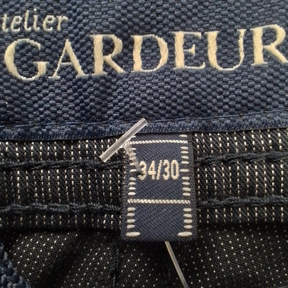 Men's Atelier Gardeur Gray Cotton Pants, Size 34-30