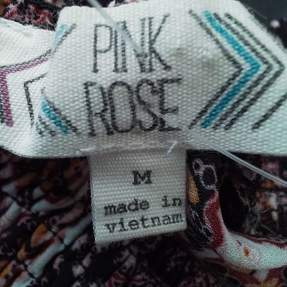 Women's Polyester Shirt - Orange/Brown/Salmon - Size M