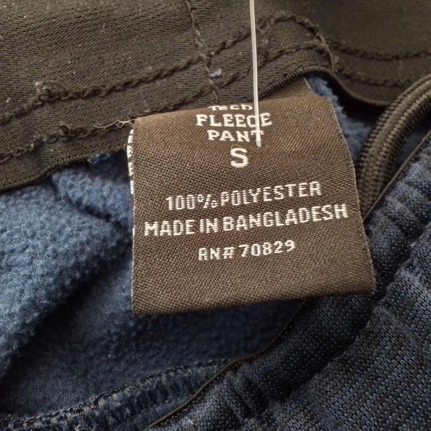 Women's Blue Polyester Tech Fleece Pants - Size S