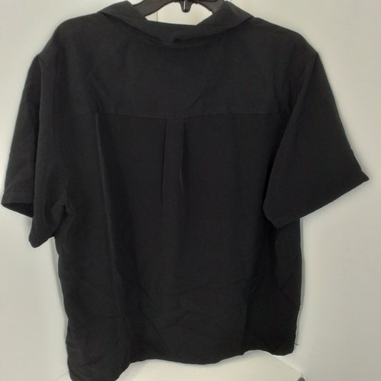 Men's Bentley Black Polyester Button Up Shirt - XL