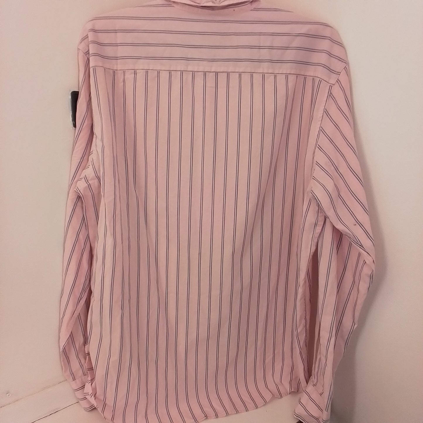 American Eagle Outfitters Men's Pink Striped Button Up Shirt - Size L, Cotton