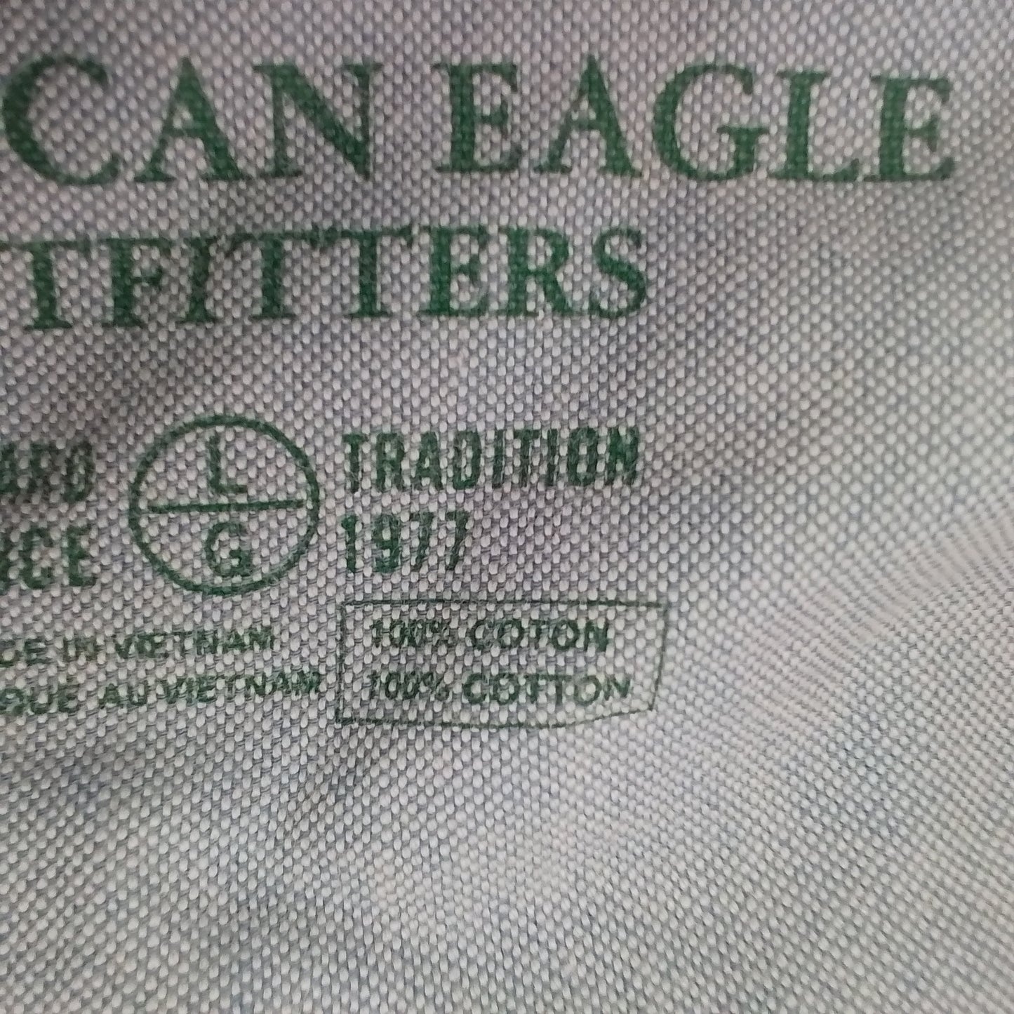 American Eagle Outfitters Men's Pink Striped Button Up Shirt - Size L, Cotton